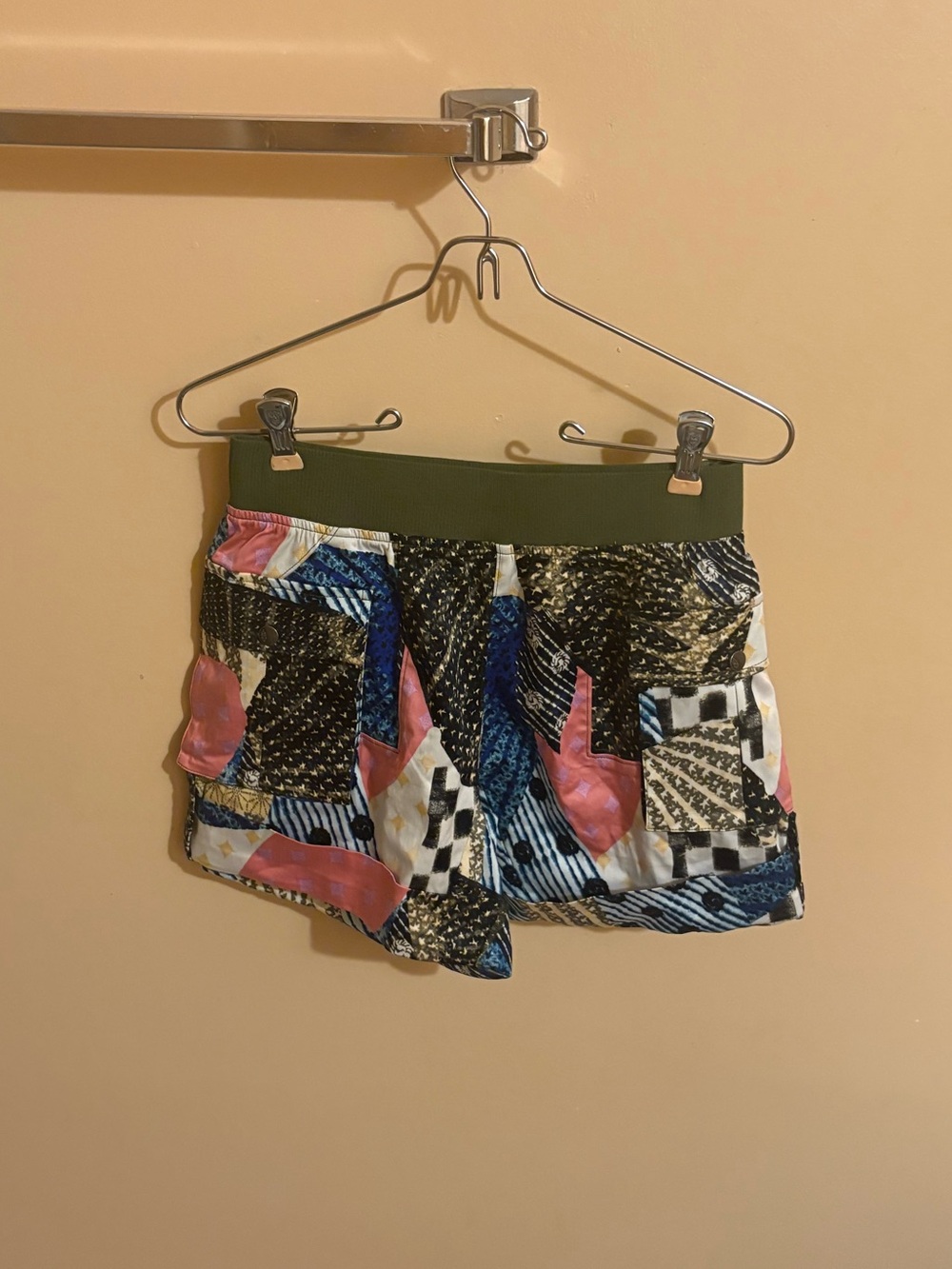 Free People Movement Multicolored Patchwork Shorts